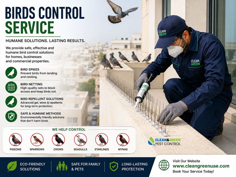 Pigeon proofing installation on a Dubai apartments balcony