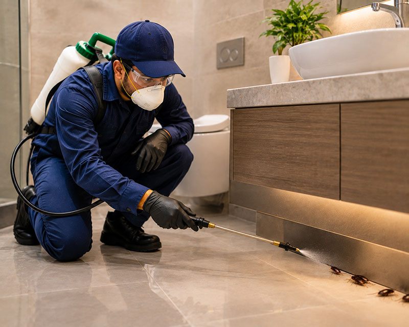 Cockroach control treatment in a Dubai kitchens