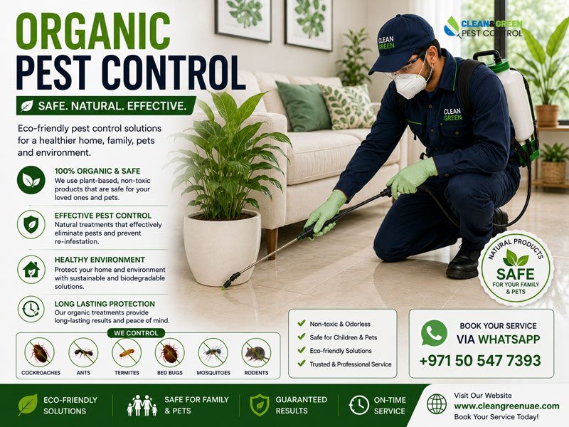 Eco-friendly pest control products used in a Dubai kitchens