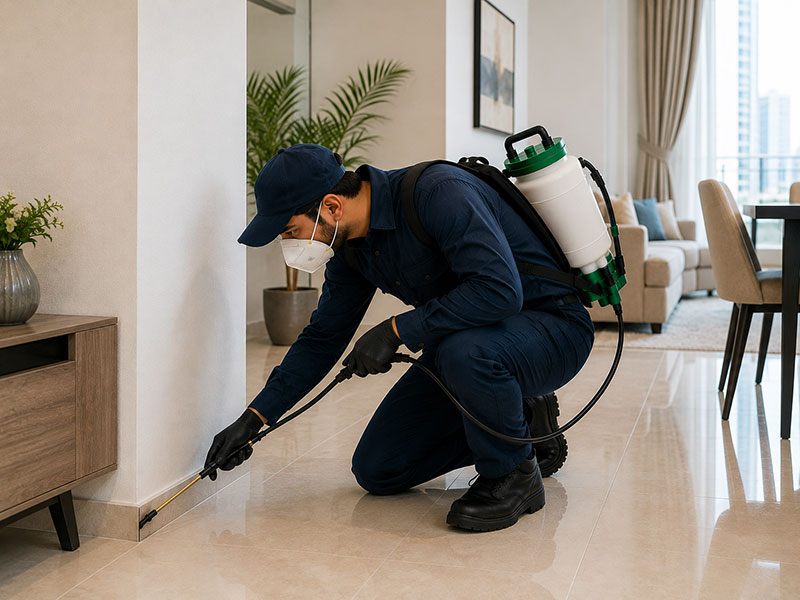 CG Pest Control Dubai pest control technicians treating a property in Dubai
