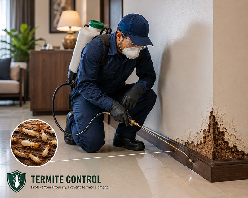 Anti-termite barrier treatment in Bur Dubai