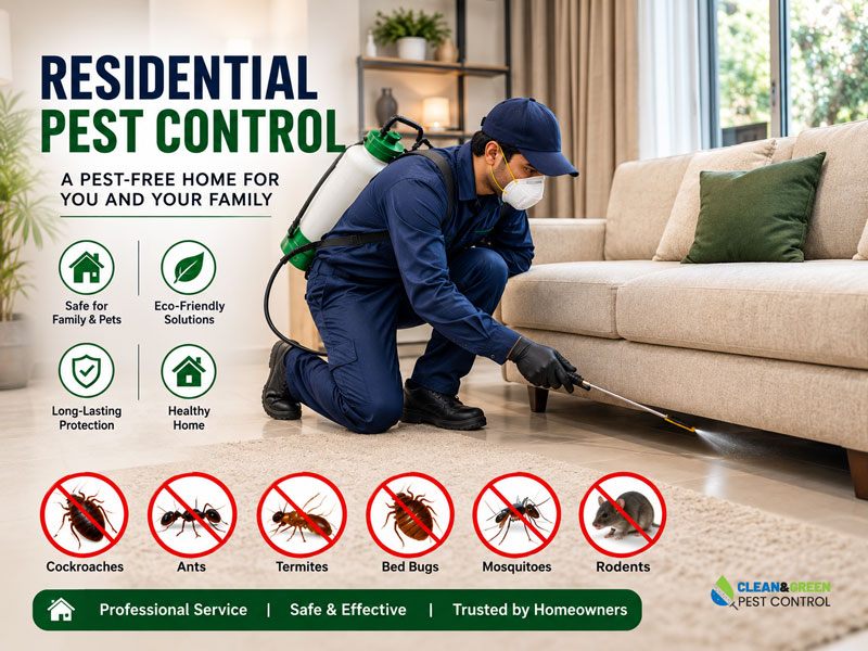 Home pest control treatment in a Dubai villas kitchen