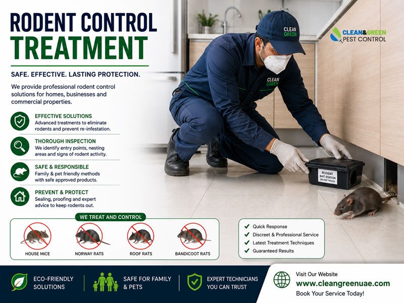 Rat control baiting station placed at a Dubai warehouses