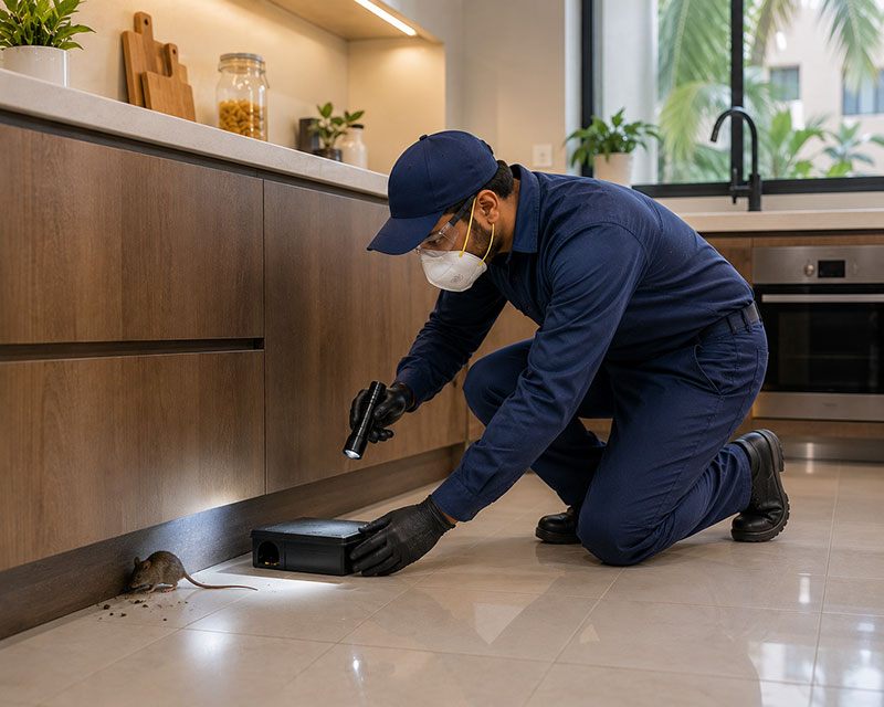 Rodent control and proofing work in a Dubai warehouses