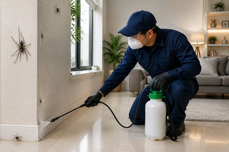 Spider control and web removal service in Dubai